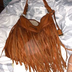 Melissa frye fringe hobo bag